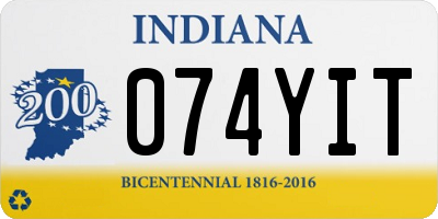 IN license plate 074YIT