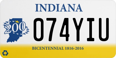 IN license plate 074YIU