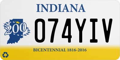 IN license plate 074YIV