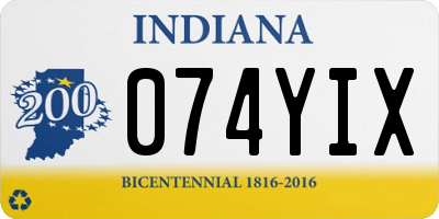 IN license plate 074YIX