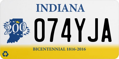 IN license plate 074YJA