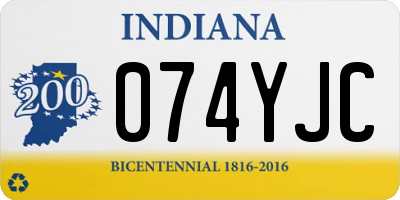 IN license plate 074YJC