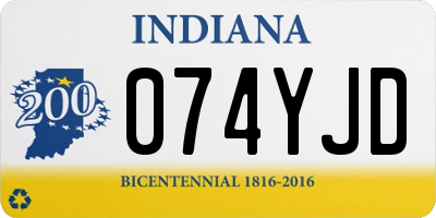 IN license plate 074YJD