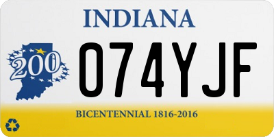IN license plate 074YJF