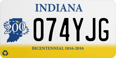 IN license plate 074YJG