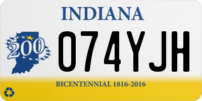 IN license plate 074YJH