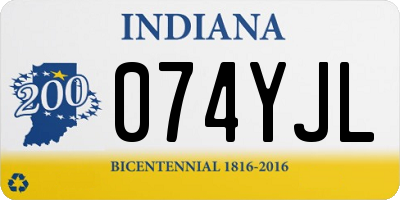 IN license plate 074YJL
