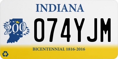 IN license plate 074YJM