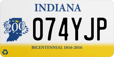 IN license plate 074YJP