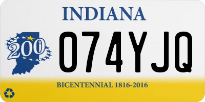 IN license plate 074YJQ