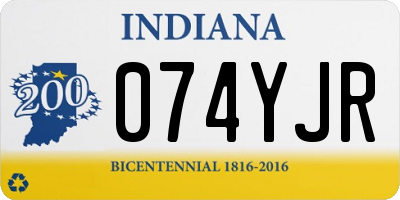 IN license plate 074YJR