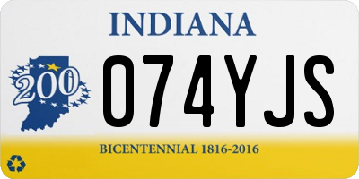 IN license plate 074YJS