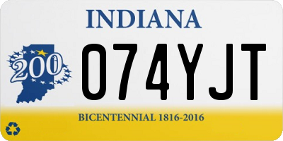 IN license plate 074YJT