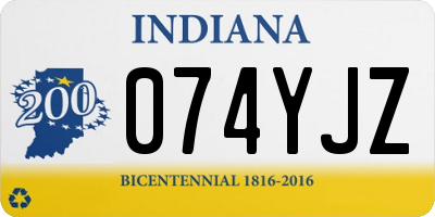 IN license plate 074YJZ