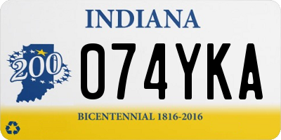 IN license plate 074YKA