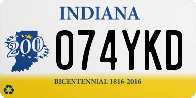 IN license plate 074YKD