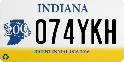 IN license plate 074YKH