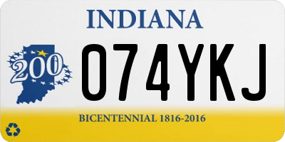IN license plate 074YKJ