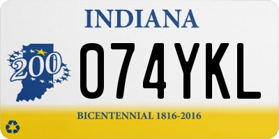 IN license plate 074YKL