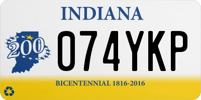 IN license plate 074YKP