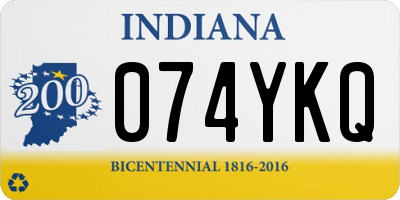 IN license plate 074YKQ