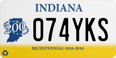 IN license plate 074YKS