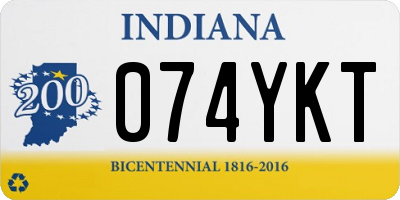 IN license plate 074YKT