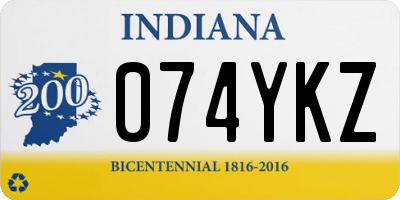 IN license plate 074YKZ