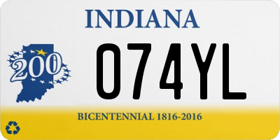 IN license plate 074YL