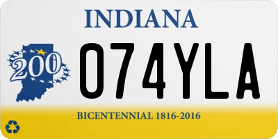 IN license plate 074YLA