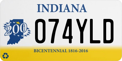 IN license plate 074YLD