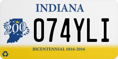 IN license plate 074YLI
