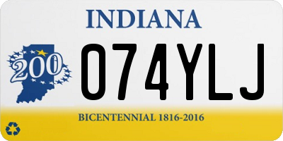 IN license plate 074YLJ