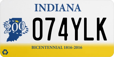 IN license plate 074YLK