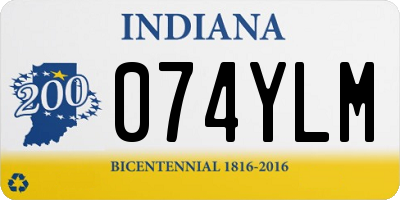 IN license plate 074YLM
