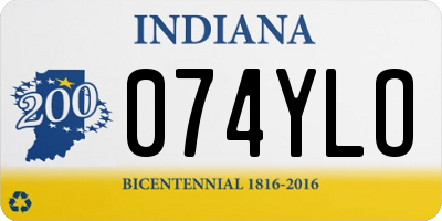 IN license plate 074YLO