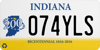IN license plate 074YLS