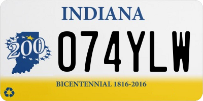 IN license plate 074YLW