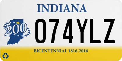 IN license plate 074YLZ