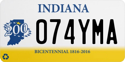 IN license plate 074YMA