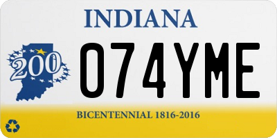 IN license plate 074YME