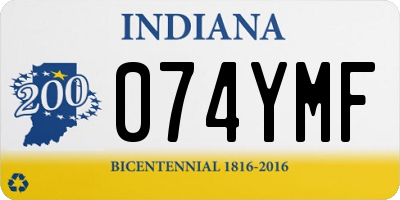 IN license plate 074YMF