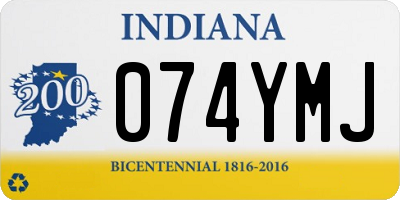 IN license plate 074YMJ
