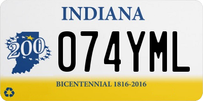 IN license plate 074YML