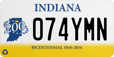 IN license plate 074YMN