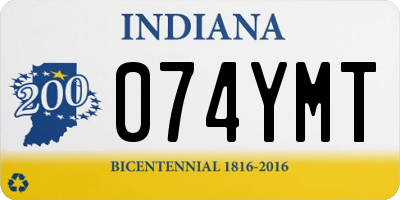 IN license plate 074YMT