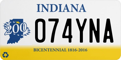 IN license plate 074YNA