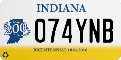 IN license plate 074YNB
