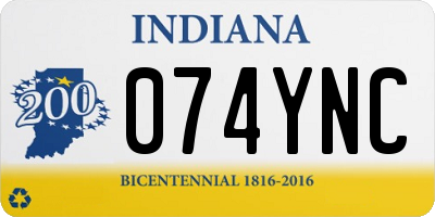IN license plate 074YNC