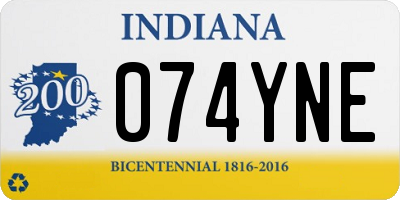IN license plate 074YNE